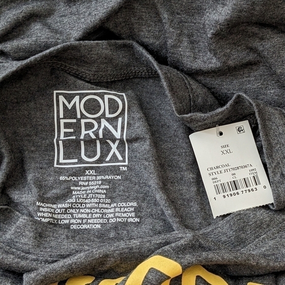 NWT Modern Lux Choose Happy Short Sleeve Shirt XXL 2XL - Picture 3 of 3